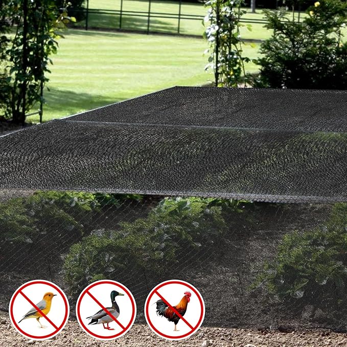 Unves Mosquito Net, 39 x 10 Ft Mosquito Netting for Patio Insect Bird Netting for Garden Protection, Hexagonal Mesh Garden Net Breathable Plant Covers Protect Vegetables Fruits from Birds Bugs