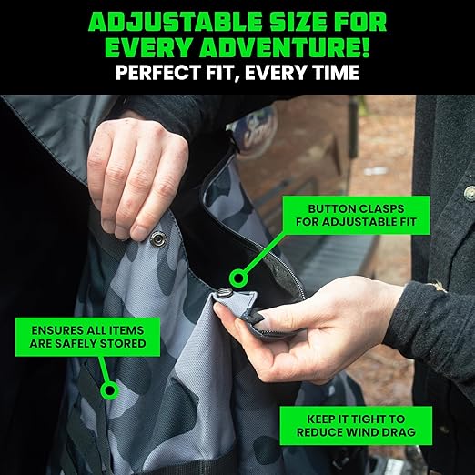 Rhino USA Tail Gate Trash Bag – Molle Compatible Overlanding Gear, Camping Essentials & Ultimate Accessory for Jeep Gladiator, Trucks & More - Camo
