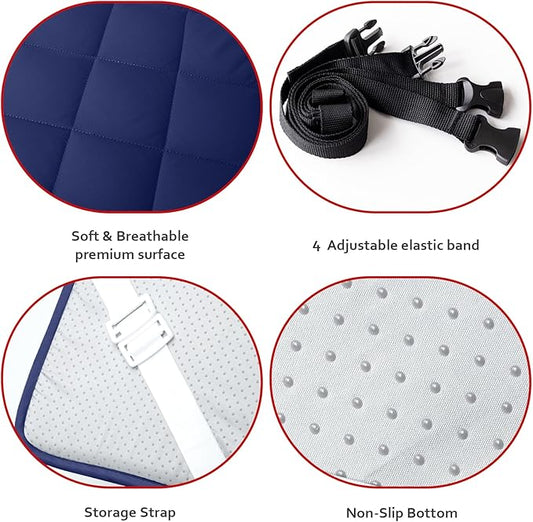 Quilted Foam Mattress Topper Pad, Non-Slip Super Soft Comfortable 75"x30", Cool Sleeping Pad for Camp Cot/RV Bunk/Narrow Twin Beds