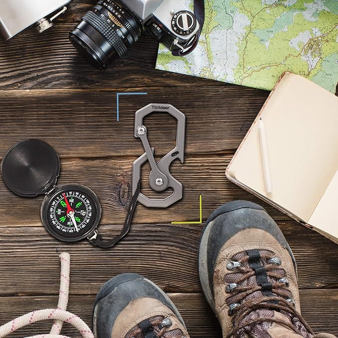 Titanium Keychain, Multifunctional Carabiner Clip Key chain Heavy Duty Car Key Organizer with Bottle Opener