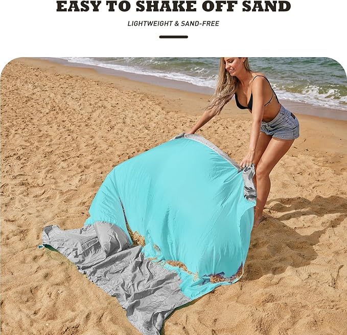 AlphaBeing Beach Blanket โ Oversized 84"x84" Sandproof, Waterproof, Quick-Dry Mat for 1โ7 Adults