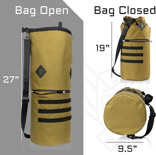 ~ AQUA RT Dry Bag~ Water-Proof Faraday Dry Bag for Laptops, Tablets, and Mid-Size Electronics ~ Small LITE Faraday Bag Combo ~ Coyote Brown