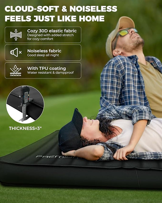 KingCamp Self Inflating Sleeping Pad for Camping Ultra Thick Double Single Foam Mattress High R Value Camping Air Pad Mat, Multi Colors & Sizes