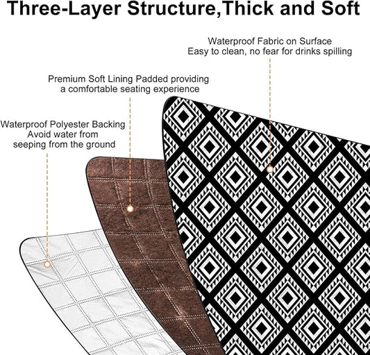 ICOSY Picnic Blankets Beach Blanket, Waterproof Outdoor Blanket Sandproof Picnic Camping Mat Camping Essentials 78" x 59"