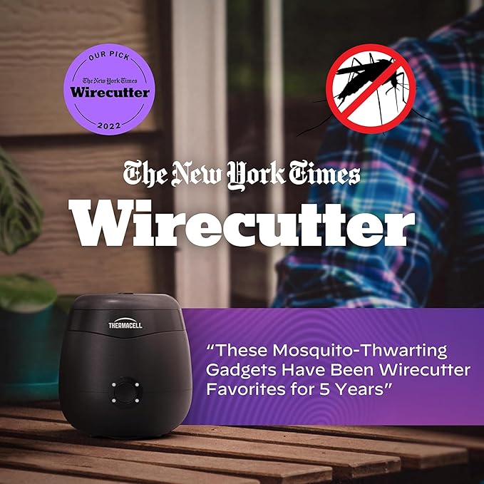 Thermacell E-Series Rechargeable Mosquito Repeller with 20’ Mosquito Protection Zone; Bug Spray Alternative; Scent Free