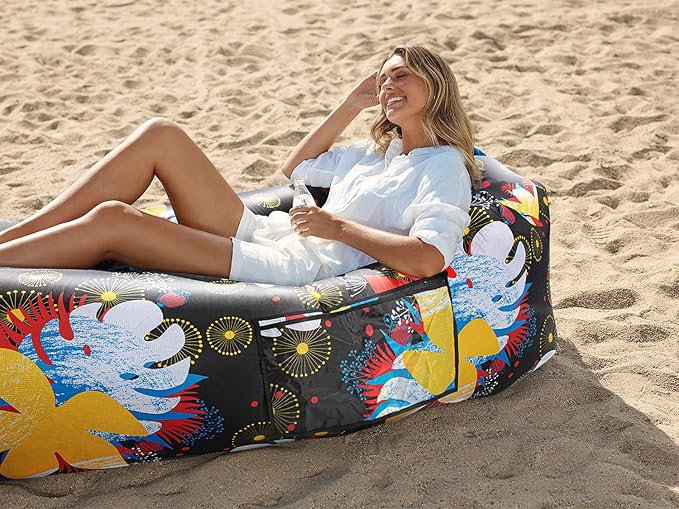 WEKAPO Inflatable Lounger Air Sofa Hammock-Portable,Water Proof& Anti-Air Leaking Design-Ideal Couch for Backyard Beach Traveling Camping Picnics & Music Festivals