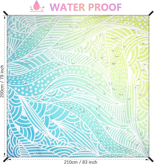 AISPARKY Beach Blanket Waterproof Sandproof Quick Drying Beach Mat Extra Large Outdoor Picnic Blanket for Travel Camping Hiking