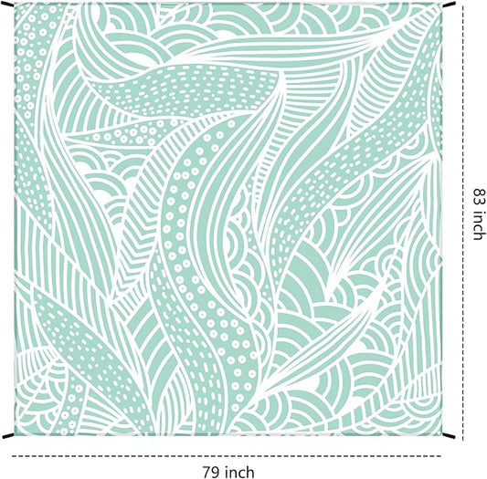 Beach Blanket Waterproof Sandproof Extra Large Beach Mat 79" X 83"/120"x108"for 1-8 Adults Quick Drying Durable Outdoor Picnic Mat for Beach Travel Camping Hiking