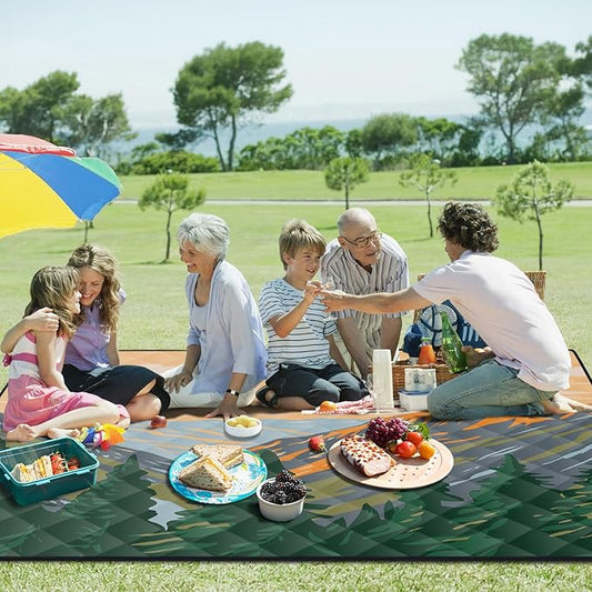 Picnic Blankets 60x80 Extra Large Windproof Concert Park Lawn Ground Mats Outside XXL Weatherproof Backpacking Quilt for Sleeping Patio Glamping Kitchen Stuff Cars Roadtrip Motorhome Gadgets