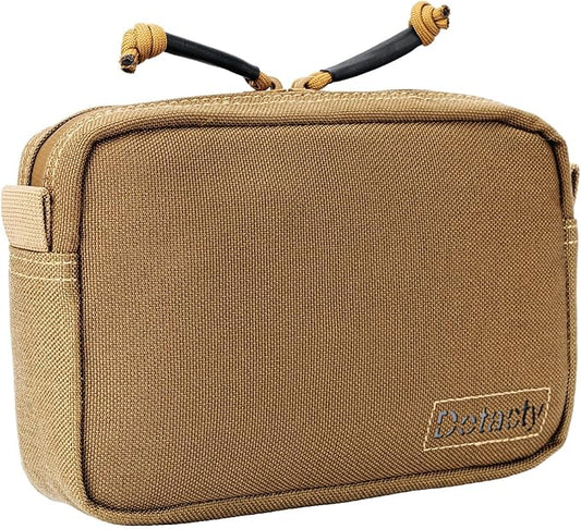 Tactical Belt Pouch EDC Waist Bag MOLLE Admin Pocket Modular Medical Kit Organizer Phone Holster Vest Pack Nylon Utility Zipper Wallet Small Gear Tool Carrier for Men Women Camping Hiking