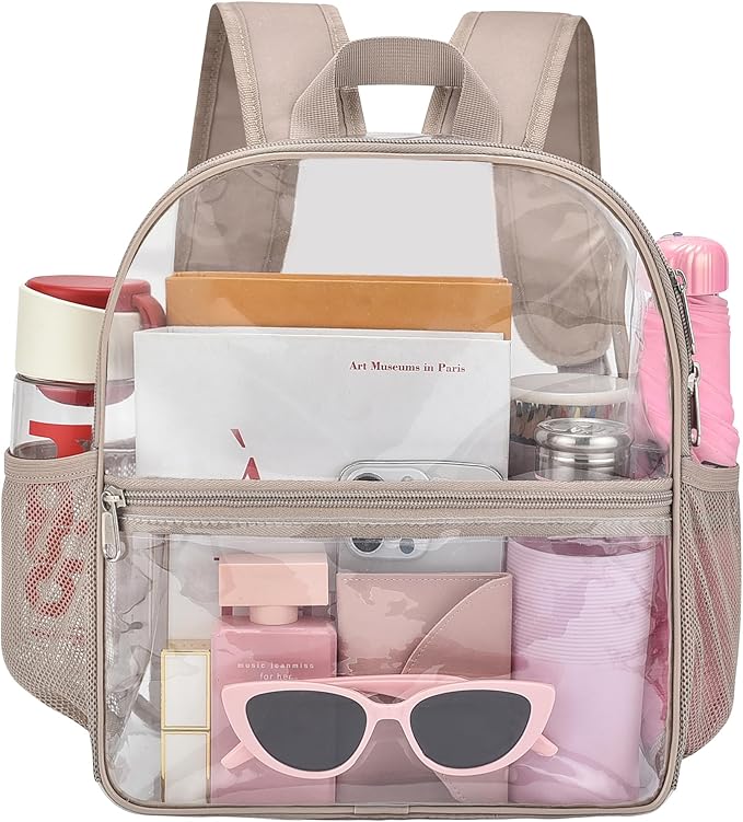 Oraben Clear Backpack for Stadium Events Clear Stadium Backpack 12x6x12 Bag Transparent Bookbag