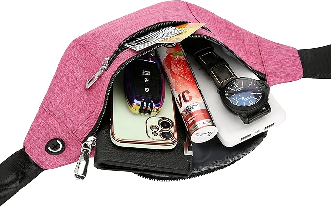 Fanny Pack for Men & Women, Fashion Waterproof Waist Packs with Adjustable Belt, Casual Bag Bum Bags for Travel Sports Running.