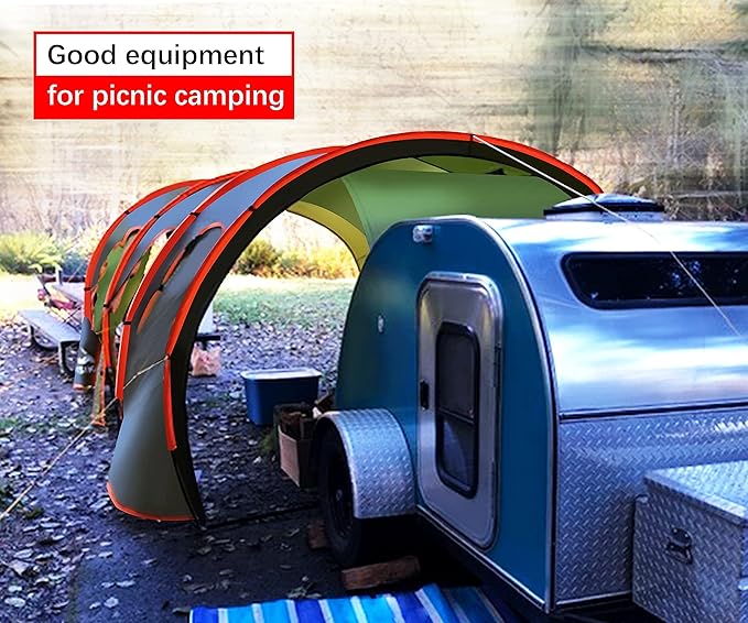Car Canopy Tent Large Camping Shade for 8-10 Person Family Tent Picnic, BBQ, Friends Gathering Waterproof Windproof Lightweight Easy Setup 15 * 10 FT