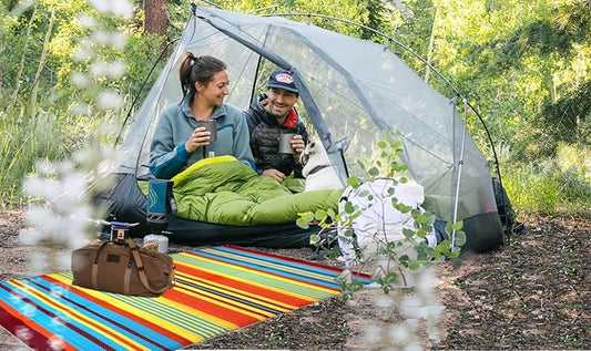 BalajeesUSA Outdoor Rug - 2 PK 5x7 Multi Color Reversible Recycled Plastic Straw Rugs Outdoor Patio Rugs Clearance Waterproof Large RV Camper Mats Outside 188