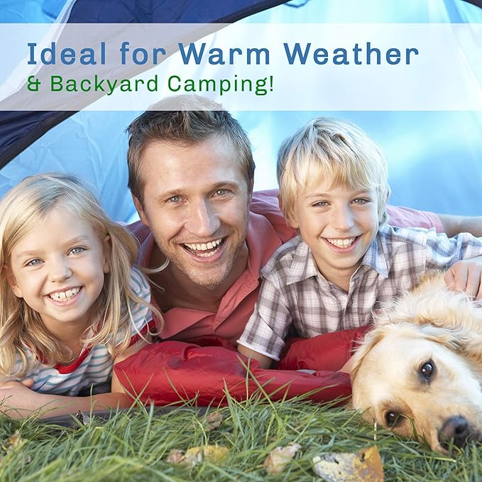 Wakeman Lightweight Sleeping Bag - Carrying Bag with Compression Straps Included