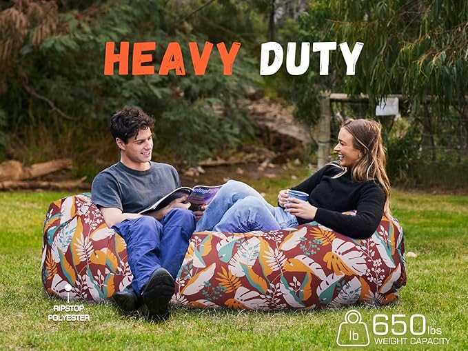 WEKAPO Inflatable Lounger Air Sofa Hammock-Portable,Water Proof& Anti-Air Leaking Design-Ideal Couch for Backyard Beach Traveling Camping Picnics & Music Festivals