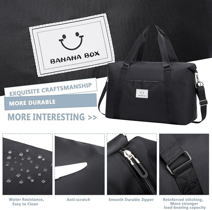 Gym bag for Women, Travel Duffel Bags with Trolley Sleeve, Weekender Overnight Bag, Carry on Tote Bag Dance Bag