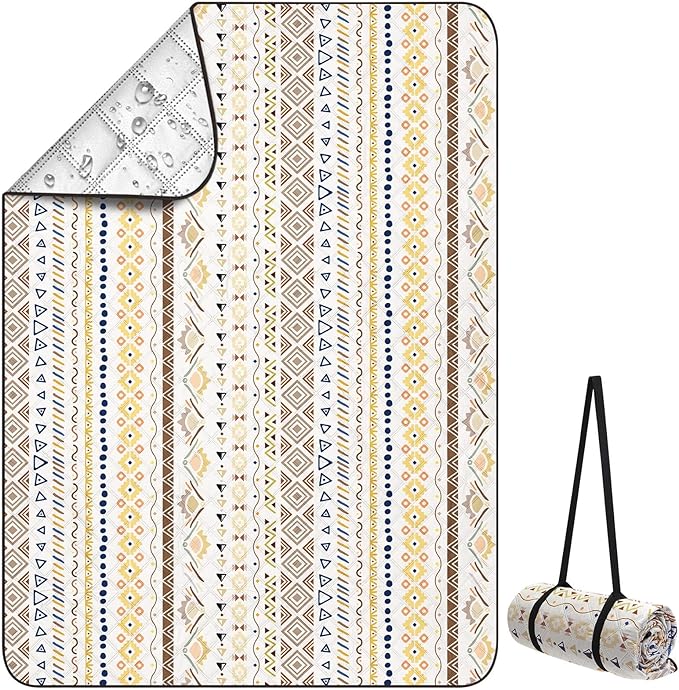 ICOSY Picnic Blankets Beach Blanket, Waterproof Outdoor Blanket Sandproof Picnic Camping Mat Camping Essentials 78" x 59"