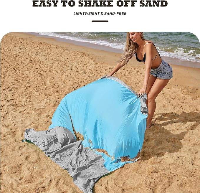 AlphaBeing Beach Blanket โ Oversized 84"x84" Sandproof, Waterproof, Quick-Dry Mat for 1โ7 Adults