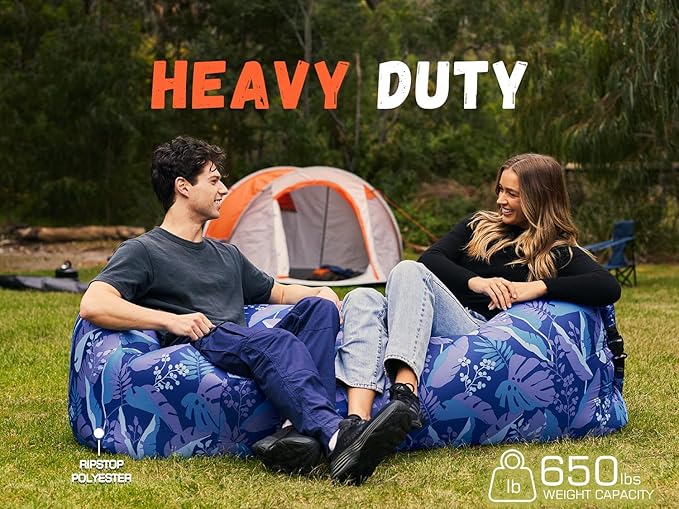 WEKAPO Inflatable Lounger Air Sofa Hammock-Portable,Water Proof& Anti-Air Leaking Design-Ideal Couch for Backyard Beach Traveling Camping Picnics & Music Festivals
