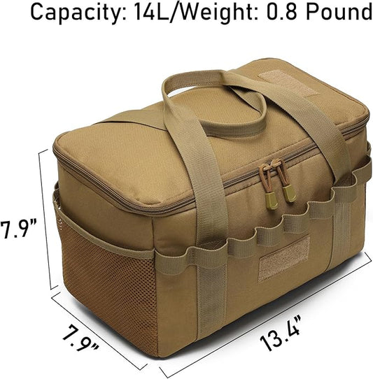 Tactical Camping Storage Bag 14L Tactical Utility Tote Bag Camping Cookware Organizer Trunk Organizer
