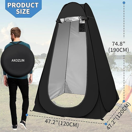 AKOZLIN Portable Pop Up Shower Tent Instant Privacy Dressing Changing Tent Outdoor Shower Room Camp Toilet Tent