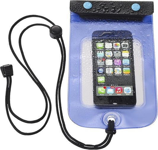 Lewis N. Clark WaterSeals Triple Seal Waterproof Pouch + Dry Bag for Cell Phone or Tablet, Great for Kayak, Canoe, Pool, Beach, Medium (5.6x4.5)