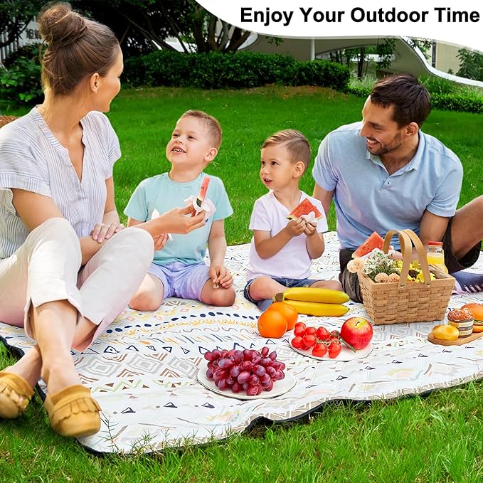 ICOSY Picnic Blankets Beach Blanket, Waterproof Outdoor Blanket Sandproof Picnic Camping Mat Camping Essentials 78" x 59"