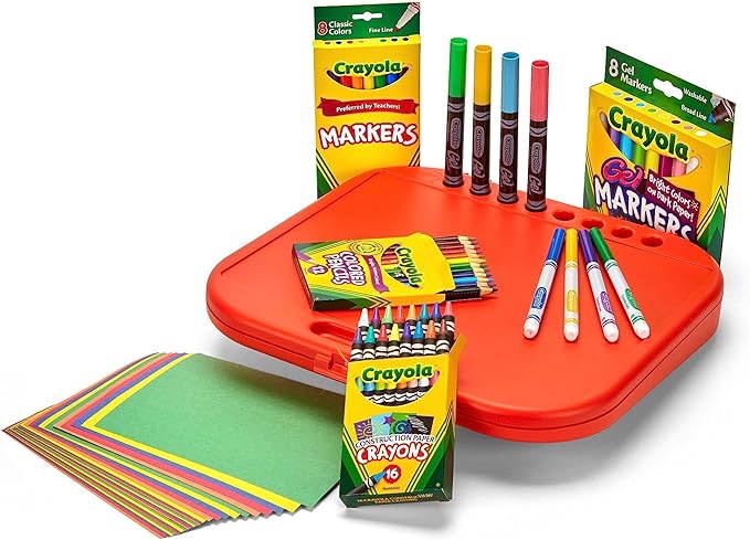 Crayola Create 'N Carry Art Set (75pcs), Art Supplies Kit, Drawing Set for Kids, Arts & Crafts Supplies, Gift for Kids, 5+