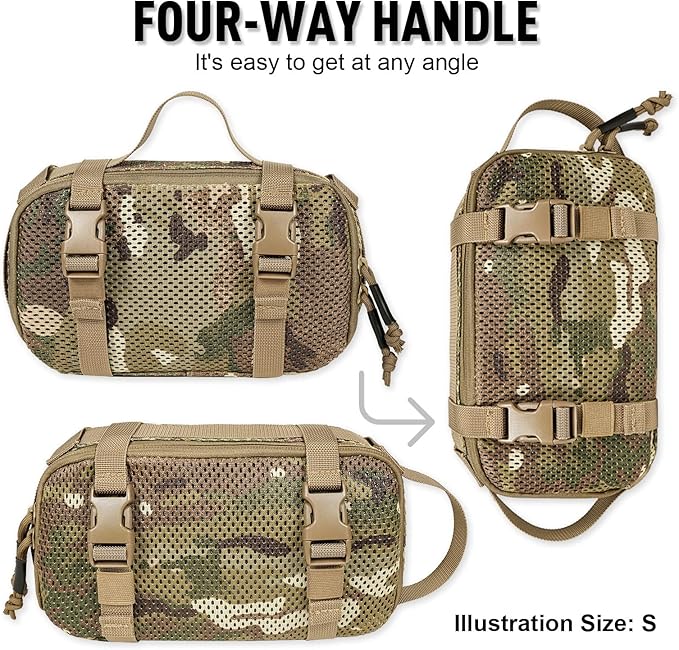 4 Set Tactical Packing Cubes ,Compressible Mesh Duffle Storage Bag,Portable Edc Molle Pouch Organizer.