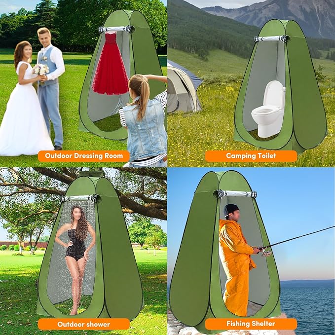 Pop Up Privacy Tent Shower Tent Changing Tent Portable Outdoor Camping Bathroom Toilet Tent Changing Dressing Room Privacy Shelters Room for Hiking and Beach Sun Shelter Picnic Fishing- Waterproof