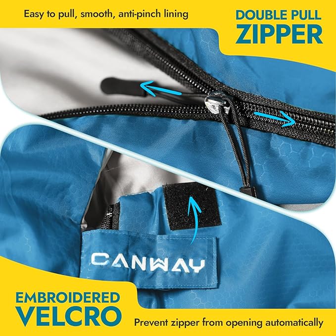 CANWAY Double Sleeping Bag Flannel for Adults Cold Weather Queen Size Two Person Sleeping Bags for Camping with 2 Pillows