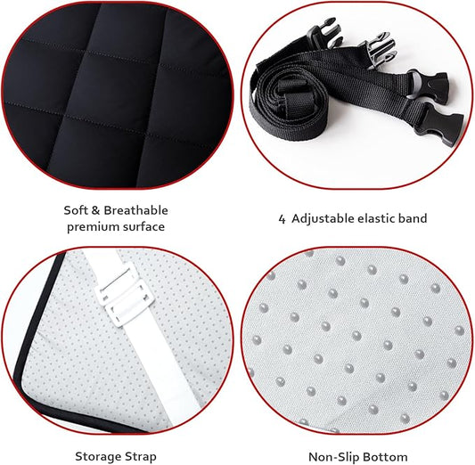 Quilted Foam Mattress Topper Pad, Non-Slip Super Soft Comfortable 75"x30", Cool Sleeping Pad for Camp Cot/RV Bunk/Narrow Twin Beds