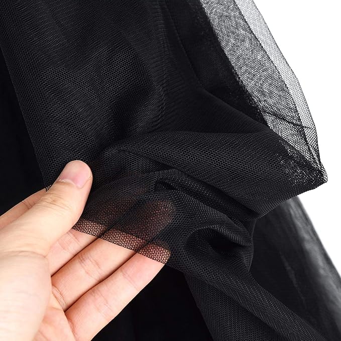 TOBWOLF Camping Hammock Net, Lightweight Outdoor Mosquito Net, 360 Degree Protection Polyester Netting with Dual Sided Zipper & Rope & Storage Bag (Not Include Hammock)