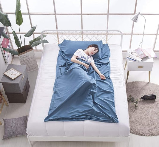 Sleeping Bag Liners Lightweight Travel Camping Sheet Sleep Bag Liner Adults Lightweight Warm Weather Hotel Compact Portable Sleeping Sack Indoor Outdoor Hostels Traveling Backpacking Hiking Blankets