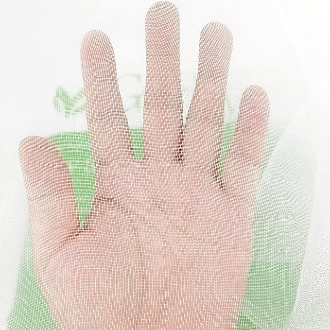 10Ft x 50Ft Mosquito Bug Insect Bird Fine Mesh Net Barrier Hunting Blind Garden Screen Netting for Protect Your Plant Fruits Flower