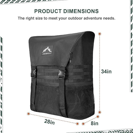 Himal Outdoors Spare Tire Trash Bag, Spare Tire Storage Bag,SUV Trunk Organizer for Outdoor Off-Road Recovery Gear,Black