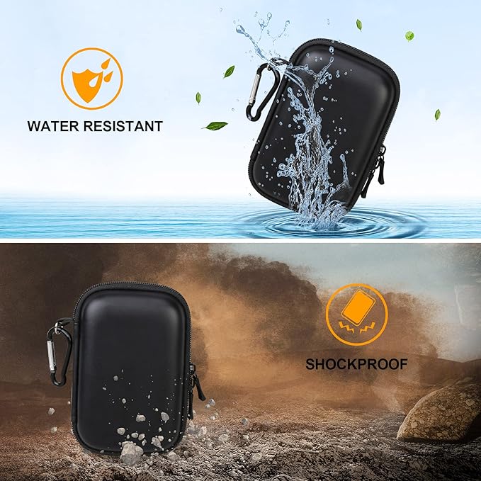 Elonbo Hard Travel Case for FLEXTAILGEAR Tiny Pump/2X Portable Air Pump for Pool Floats Air Bed Air Mattress Swimming Ring Inflatables Sleeping Pads, Small Mini Rechargeable Air Pump Cover Holder Bag
