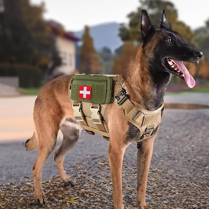 Tactical Molle Admin Pouch Utility Laser Cut EDC Tool Pouch Bag Horizontal Modular Pouches Include US Flag Patch and Keychain