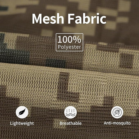 Mosquito Net Suit Camo Hunting Mesh Suit Bug Net Clothing with Hood for Outdoor Protection No-See-Ums Garden Camping