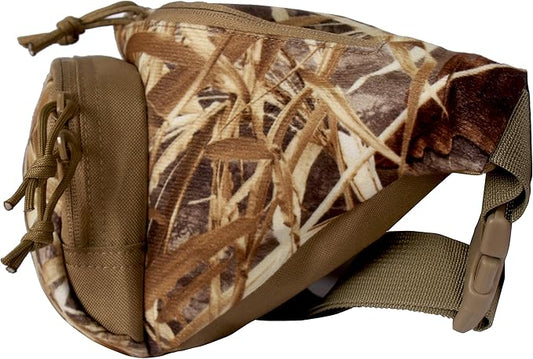 AUSCAMOTEK Hunting Camouflage Fanny Pack for Men Camouflage Waist Bag for Hunters -Dry Grass Camo
