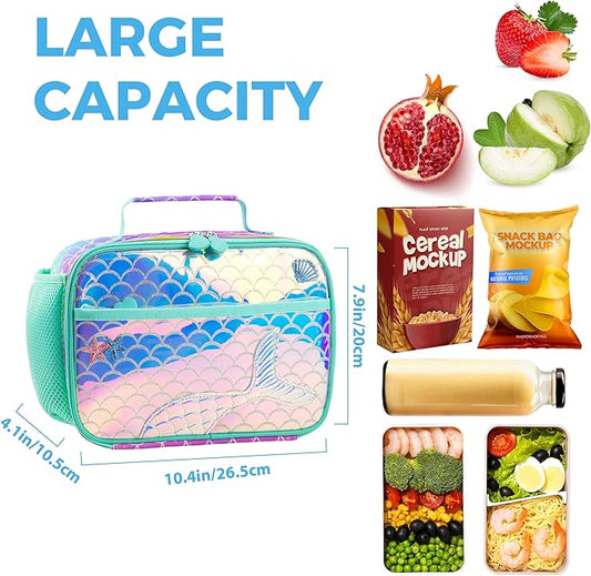 RLGPBON Kids Lunch Box,Insulated Lunch Bag for Girls,Lunch Bag Toddler Teen,School Daycare Cute Travel bags