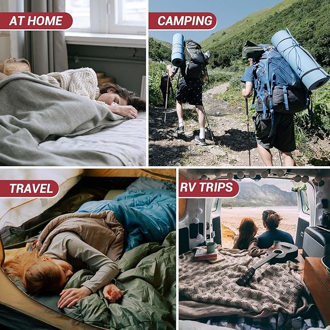 KingCamp Sleeping Bag for Adults, Cold Weather & Warm Extra Wide Big & Tall XL Portable Waterproof Flannel Sleeping Bags, Essentials Gear Accessories for Camping Backpacking Hiking Indoor & Outdoor