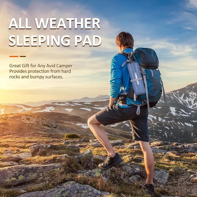 CAMULAND Sleeping Pad for Camping Backpacking Hiking 77.1" x 27.9" Self Inflating Mattress Ultralight Sleeping Mat Inflatable Air Bed