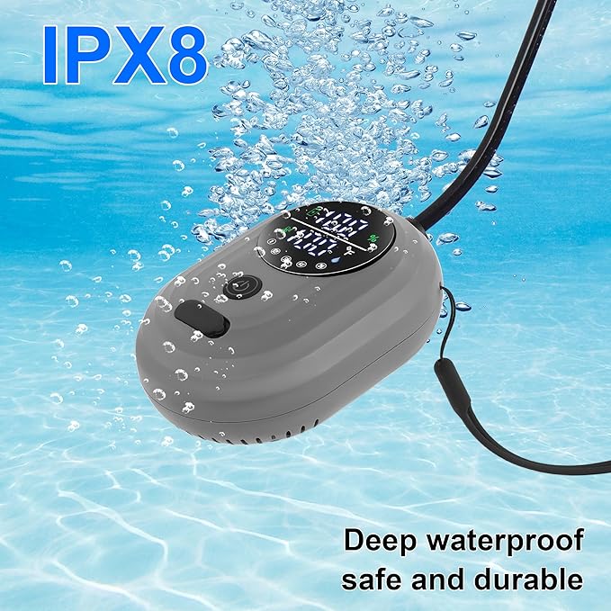 Lightweight Portable Camping Shower, 6000mAh Rechargeable Outdoor Shower Pump with 5 Pressure Modes, Filtered Shower Head, Temperature & Power Display for Hiking, Travel, Washing, Emergency