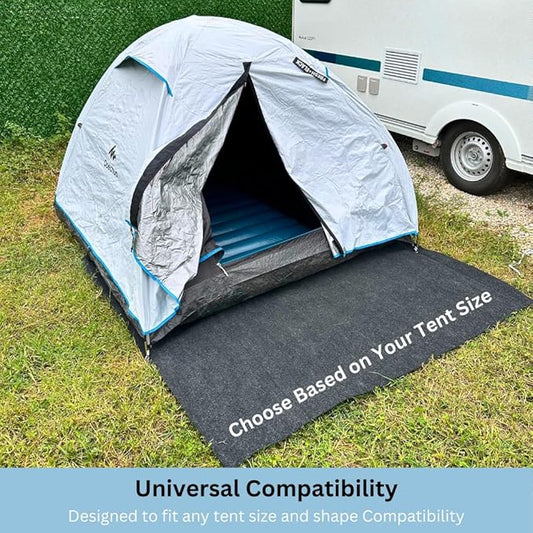 Tent Carpet Mat Camping Floor Rug Waterproof Durable Thick Portable and Foldable Lightweight Pad Insulated Picnic Non-Slip Carpet Outdoor Accessory (74"x 72" (with Carry Bag))