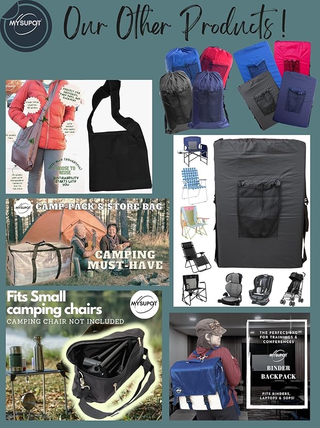 Replacement Bag for Folding Camping Chair, Portable Camp Chair, Hammock, Yoga Mat, Umbrella, Tents, Tripods, Fishing Poles - 420D Oxford Polyester Fabric