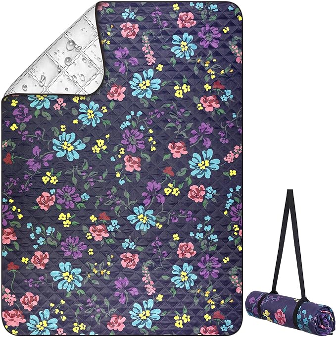 ICOSY Picnic Blankets Beach Blanket, Waterproof Outdoor Blanket Sandproof Picnic Camping Mat Camping Essentials 78" x 59"