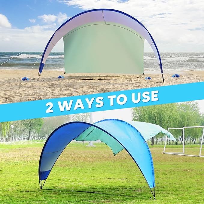 TOBTOS UPF 50+ Pop Up Beach Tent, Easy Set Up Beach Umbrella, Sun Shelter for 2-3 People UV Protection Portable Sunshade, Baby Canopy Cabana, Lightweight with Carry Bag