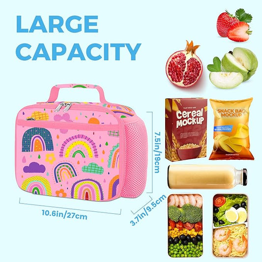 RLGPBON Kids Lunch Bag,Insulated Lunch Box for Girls Boys,Lunch Bag Toddler Teen,School Daycare Cute Travel bags